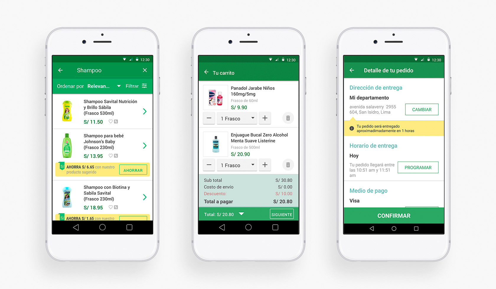 Inkafarma App Pantallas